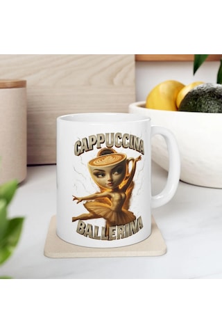 Cappuccina Ballerina Kupa Bardak Beyaz
