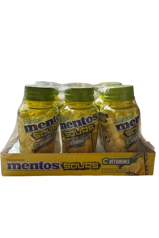 Mentos Sours C Vitaminli Limonlu Sakız 49 G 6 Adet