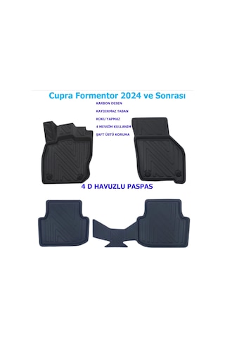 Cupra Formentor 2024 Ve Sonrası 4d Premium Havuzlu Paspas