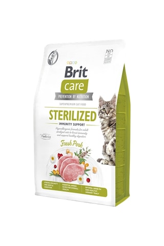 Brit Care Kısırlaştırılmış Kediler İçin, Tahılsız, Hipoalerjenik, Domuz Etli Kuru Mama 2 Kg