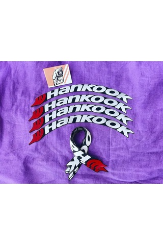 Hankook Motorsiklet Ve Otomobil Araç Lastik Yazısı 2.5 Cm 8 Adet Yapıştırıcı Arma Sticker