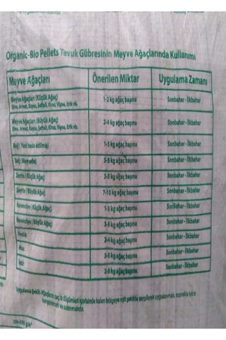 Organic-Bio Femante Edilmiş Tavuk Gübresi 25 KG