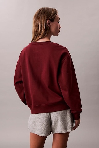 Kadın Monologo Relaxed Fit Büyük Logo Baskılı Sweatshirt - Bordo Renaissance Red