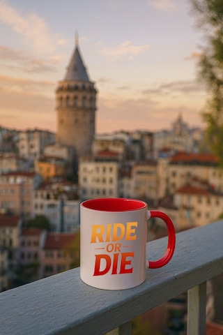 Kupa Motor Ritim - Görselli Bardak Kırmızı