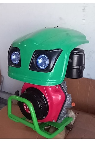 Çapa Makinası Patpat Fiber Kaput-Farlı Işıklı-Amotsör Makaslı Kaporta-Yeşil-Tüm Dizel Motorlar