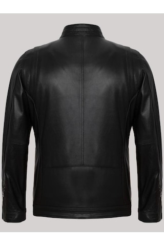 Hakiki Kuzu Derisi Siyah Erkek Deri Mont Neymar Deri Ceket Siyah
