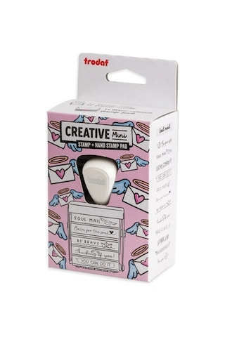 Trodat Creative Mini Soul Mail 12 Desenli Damga Seti 3 Renkli Istampa Pedli Motivasyon Kaşesi İng