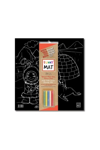 Funny Mat Black Kutup - Tebeşirli