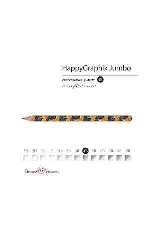 Bruno Visconti "happy Graphix" Jumbo Kurşun Kalem 4b 3.5 MM Leopar