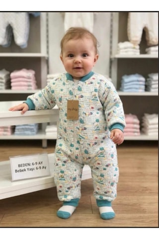 Unisex Bebek Uyku Tulumu Elyaf Dolgulu 2,5 Tog Çok Renkli