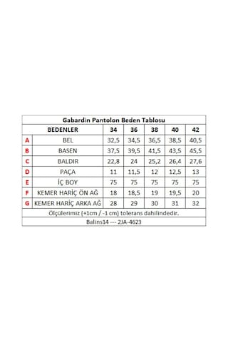 Kadın Gabardin Pantolon Beyaz Çok Renkli