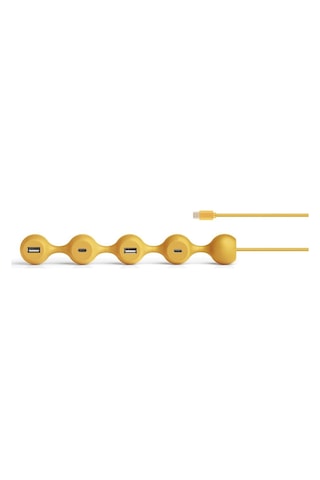 Lexon Peas Hub 2 USB Çoğaltıcı Sarı