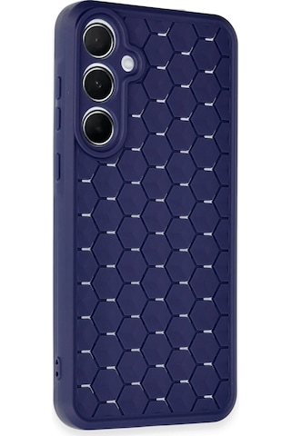 Newface Samsung Galaxy Uyumlu A55 5g Kılıf Petek Silikon Kapak Semeglbl - 23 - Lacivert