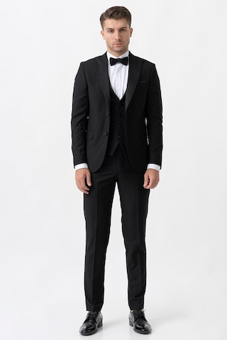 White Stone Trento D111 Slim Fit 6 Drop Damatlık Siyah - 44 Siyah