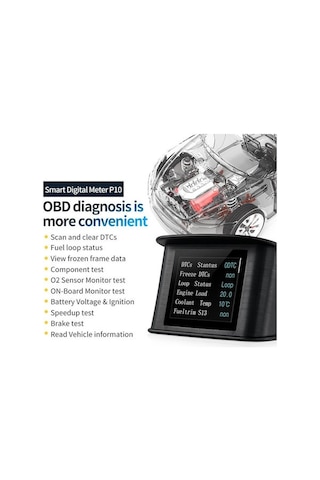 Yifomall Araç Hud Göstergesi - Hız, Su Sıcaklığı Ve Obd Uyarıları İçin Akıllı Head-up Ekran