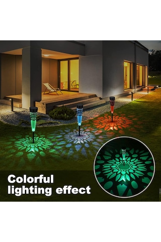 Mighty 6 Li Paket Rgb Çok Renkli Güneş Yolu Güneş Enerjili Bahçe Aydınlatma Solar Bahçe Süsü Set - Tekli Set