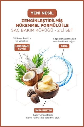 Icon Saç Bakım Köpüğü Coconut & Shea Butter 2'li Set
