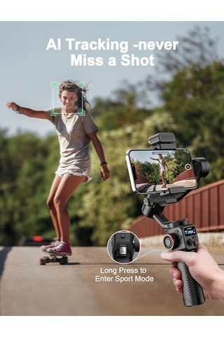 İsteady M6 Kit Akıllı Telefon Görüntü Sabitleyici Gimbal Siyah