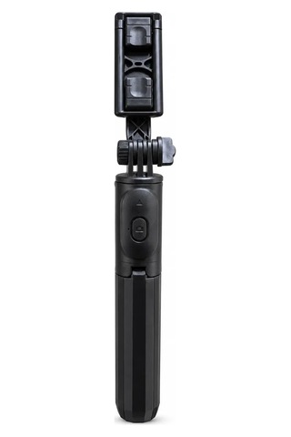 Seyahat Ve Günlük Kullanım İçin Bluetooth Kumandalı Siyah Selfie Çubuğu
