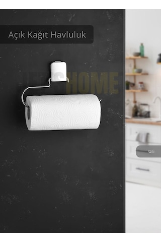 Jet's Home Yapışkanlı Kağıt Havluluk Paslanmaz Peçetelik Çelik Banyo Havluluk Düzenleyici Gri Gri