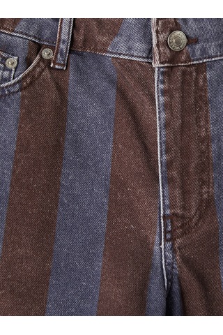 Lcw Jeans Lacivert Yüksek Bel Çizgili Kadın Jean Şort