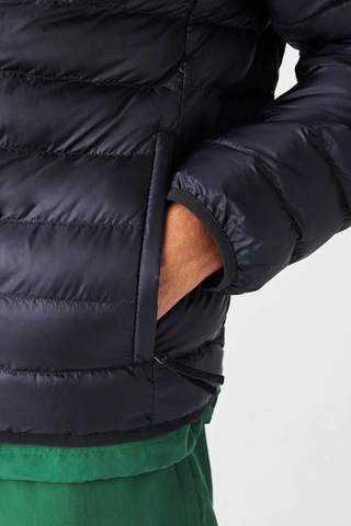 Lacoste Syntehic Fill Jacket Sabit Kapüşonlu Erkek Şişme Mont Lacivert Lacivert