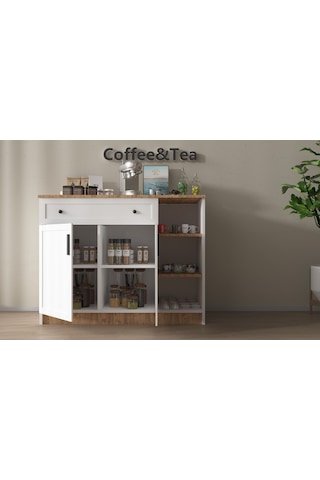 Açık Raflı Modern Kahve Köşesi