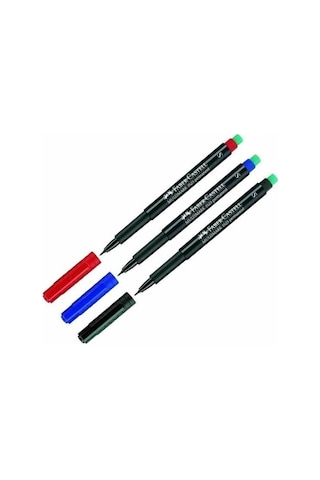 Faber Castell Multimark Permanent Asetat Kalemi 0.4 S 3 Renk Çok Renkli