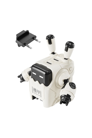 GravaStar Delta35 Beyaz Robot Figürlü 35W Hızlı Şarj Adaptörü