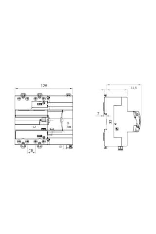Gewiss GW90967-GWD4102  4x25A 30mA Restart Kaçak Akım Rölesi
