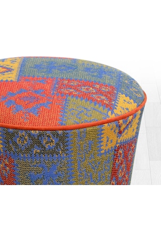 Lorencehome Rug Puf - Kilim Desen - Mavi