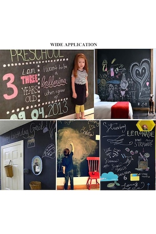 Roco Paper Çıkarılabilir Kara Tahta Blackboard Sticker Duvar Çıka