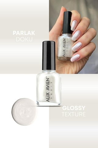 Alix Avien Sedefli Beyaz Oje 28 Yüksek Pigmentli Uzun Süreli Kalıcılık Hızlı Kuruma Nail Lacquer 28