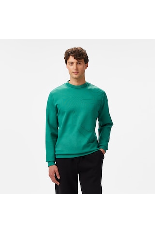 Nautica Erkek Yeşil Regular Fit Sweatshirt Düz K55009t Yeşil