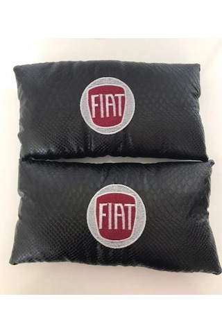 Fiat Nakışlı Egea Linea Deri 1 Çift Boyun Yastık Ve 1 Çift Kemer Diğer