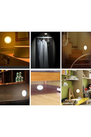 Sge Teknoloji Hareket Sensörlü Sarı Renk USB Şarjlı Led Işık Lamba