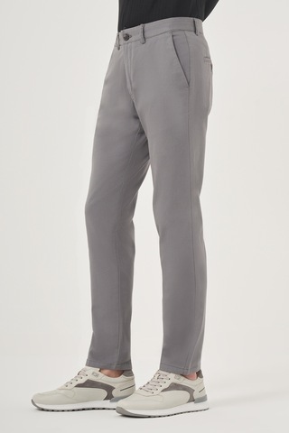 Morven Erkek Gri Yazlık Pamuk Yan Cep Slim Fit Chino Pantolon 25ys003011100 Gri