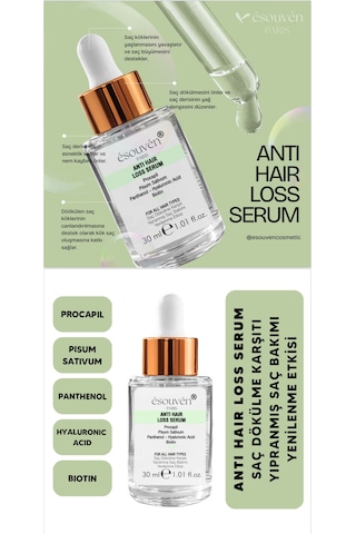Esouven Saç Dökülme Karşıtı Yıpranmış Saç Bakımı ve Yenileme Etkili Serum 30 ML
