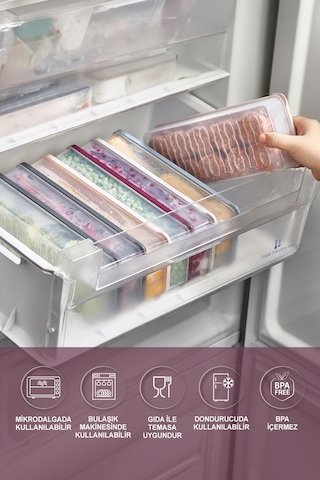 Selka Home Nora Küçük Boy Saklama Kabı 2'li 1.2 L Gri