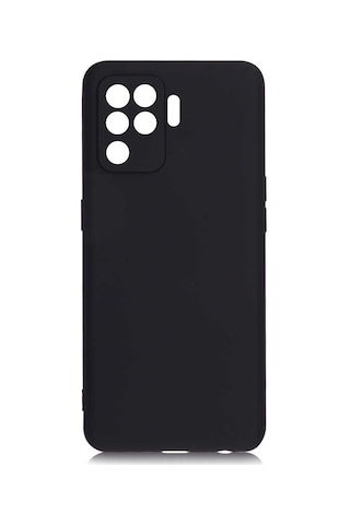 Noktaks - Oppo Reno 5 Lite Uyumlu - Kılıf Mat Soft Premier Silikon Kapak - Siyah