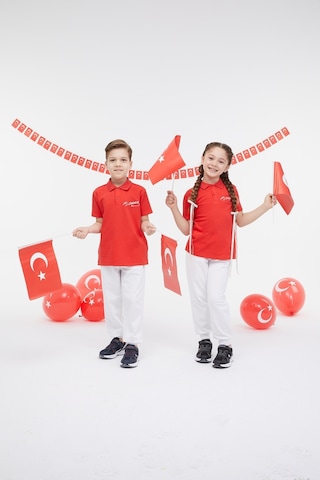 Lumberjack Ul 12ata02 4fx Kırmızı Unisex Çocuk Kısa Kol T-shirt 000000000101924310 Kırmızı