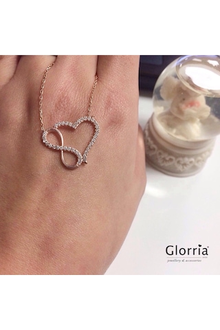 Glorria Gümüş Sonsuzluk - Kalp Kolye (381943915)