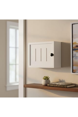 Modem Saklama Kutusu Mdf Beyaz