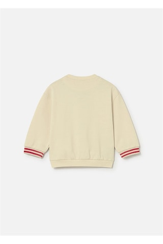 Erkek Bebek Desenli Sweatshirt Krem 1402 Krem