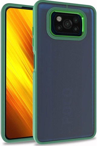Xiaomi Poco X3 Kılıf Zore Flora Kapak Yeşil