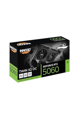 Inno3d Geforce Rtx 5060 Twın X2 Oc V2 8gb Gddr7 128bit Dlss 4 Ekran Kartı