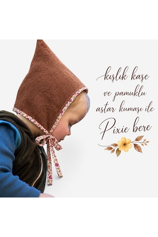 Bebe Çocuk Pixie Bere Açık Kahverengi