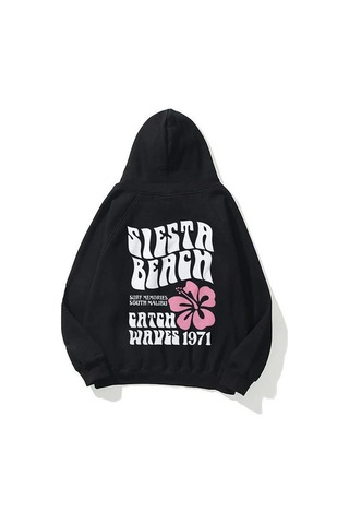 Hırsch Unisex Siesta Beach Sweatshirt Siyah