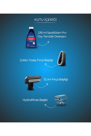 Bissell SpotClean HydroSteam Select Buharlı Halı – Koltuk Yıkama ve Leke Çıkarma Makinesi