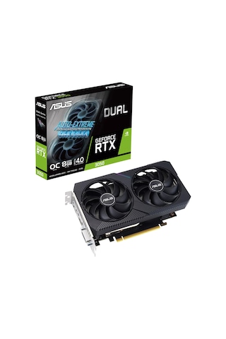 Asus NVIDIA GeForce RTX 3050 Dual V2 OC DUAL-RTX3050-O8G-V2 8 GB GDDR6 128 Bit Ekran Kartı